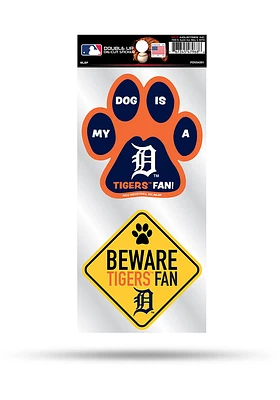 Detroit Tigers 2-Piece Pet Themed Auto Decal - Navy Blue