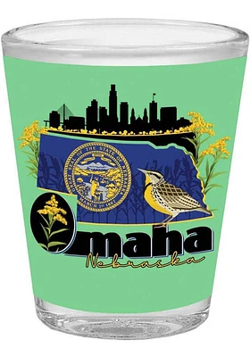 Omaha Green 2 oz Shot Glass