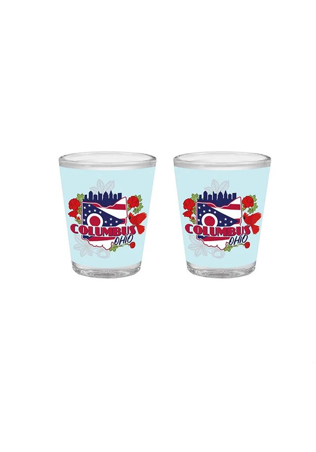 Columbus Blue 2 oz Shot Glass