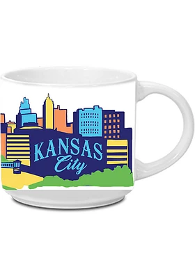 Kansas City Skyline Ceramic Mug - Blue