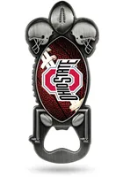 Silver Ohio State Buckeyes Party Starter Football Bottle Opener