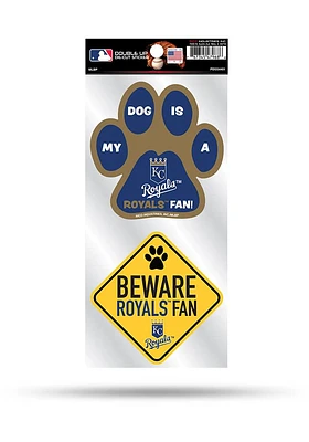 Kansas City Royals 2-Piece Pet Themed Auto Decal - Blue