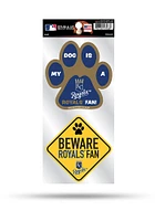 Kansas City Royals 2-Piece Pet Themed Auto Decal - Blue
