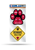 Chicago Bulls 2-Piece Pet Themed Auto Decal - Red