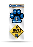 Dallas Mavericks 2-Piece Pet Themed Auto Decal - Blue