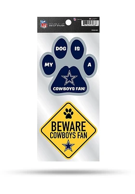 Dallas Cowboys 2-Piece Pet Themed Auto Decal - Navy Blue