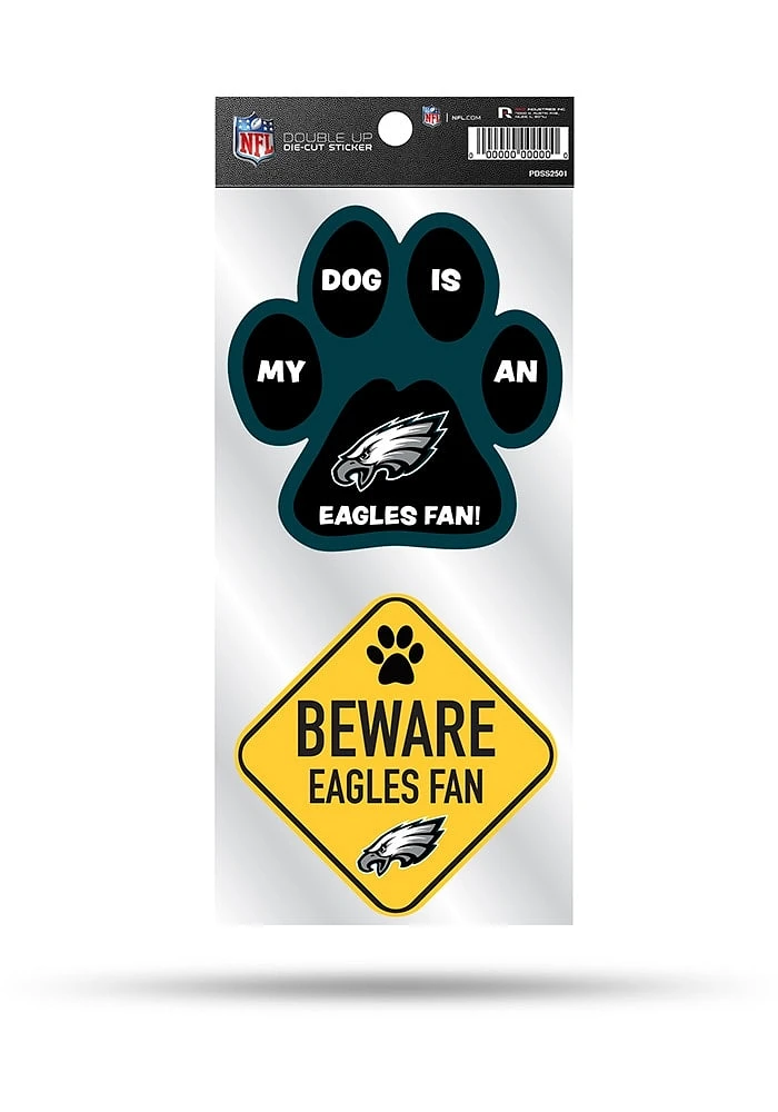 Philadelphia Eagles 2-Piece Pet Themed Auto Decal - Midnight Green