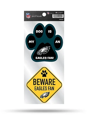 Philadelphia Eagles 2-Piece Pet Themed Auto Decal - Midnight Green