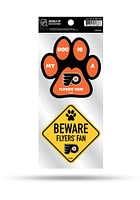Philadelphia Flyers 2-Piece Pet Themed Auto Decal - Orange