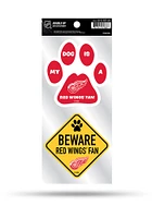 Detroit Red Wings 2-Piece Pet Themed Auto Decal - Red