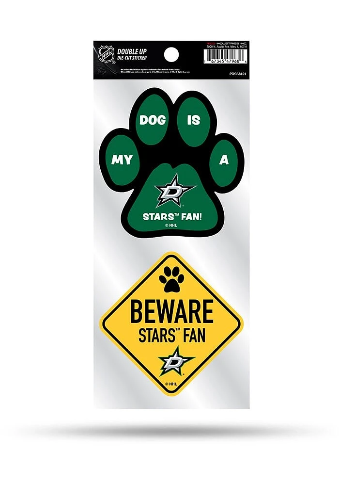 Dallas Stars 2-Piece Pet Themed Auto Decal - Green