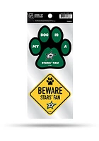 Dallas Stars 2-Piece Pet Themed Auto Decal - Green