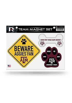 Texas A&M Aggies 3-Piece Pet Themed Pet Magnet