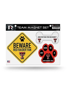 Texas Tech Red Raiders 3-Piece Pet Themed Pet Magnet