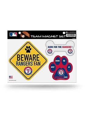 Texas Rangers 3-Piece Pet Themed Pet Magnet