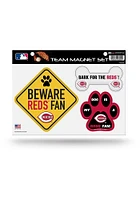 Cincinnati Reds 3-Piece Pet Themed Pet Magnet
