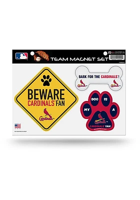 St Louis Cardinals 3-Piece Pet Themed Pet Magnet