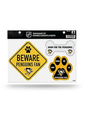Pittsburgh Penguins 3-Piece Pet Themed Pet Magnet