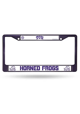 TCU Horned Frogs Colored Chrome License Frame