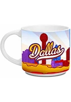 Dallas Ft Worth Skyline White 14 oz Metro Ceramic Mug - Blue