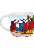 Philadelphia Skyline White 14 oz Metro Ceramic Mug - Blue