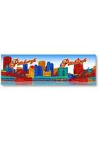 Pittsburgh Skyline White 14 oz Metro Ceramic Mug - Blue