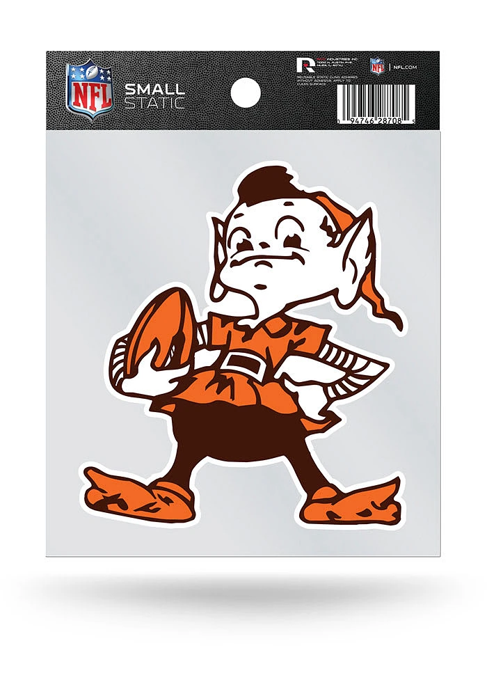 Cleveland Browns Retro Logo Auto Static Cling Decal - Orange