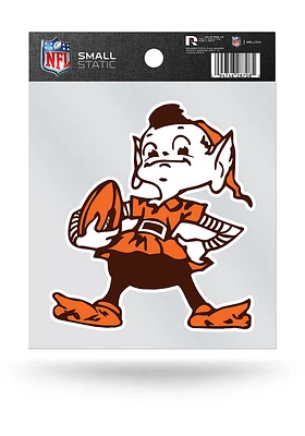 Cleveland Browns Retro Logo Auto Static Cling Decal - Orange