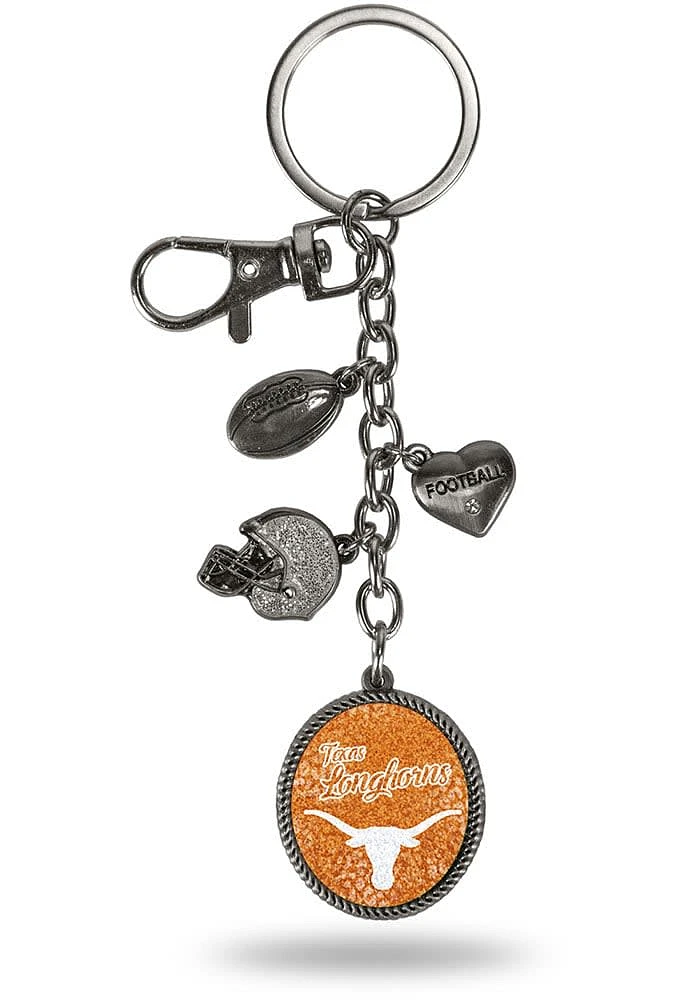 Texas Longhorns Charm Keychain