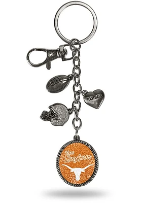 Texas Longhorns Charm Keychain
