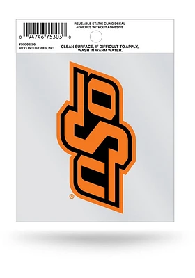 Oklahoma State Cowboys Small Auto Static Cling Decal - Orange