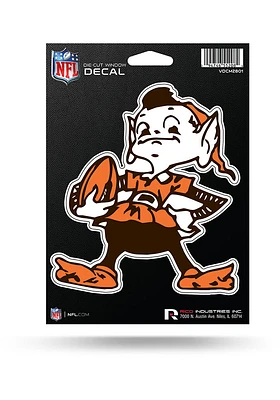 Brownie  Cleveland Browns Die Cut Auto Decal - Orange