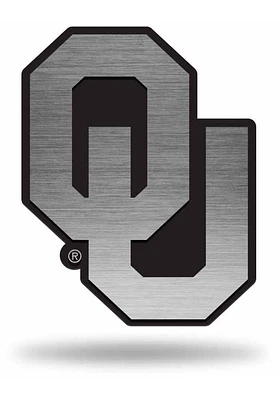 Oklahoma Sooners Antique Nickel Car Emblem - Silver
