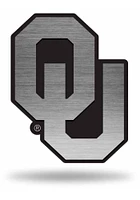 Oklahoma Sooners Antique Nickel Car Emblem - Silver