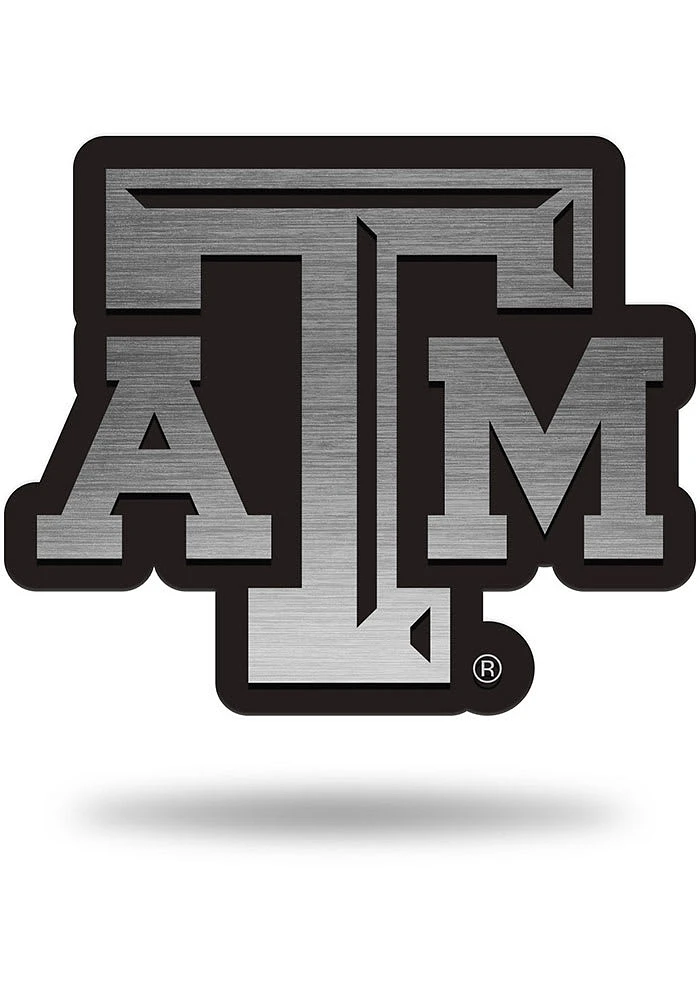 Texas A&M Aggies Antique Nickel Car Emblem - Silver