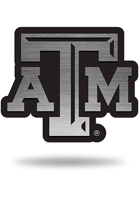 Texas A&M Aggies Antique Nickel Car Emblem - Silver
