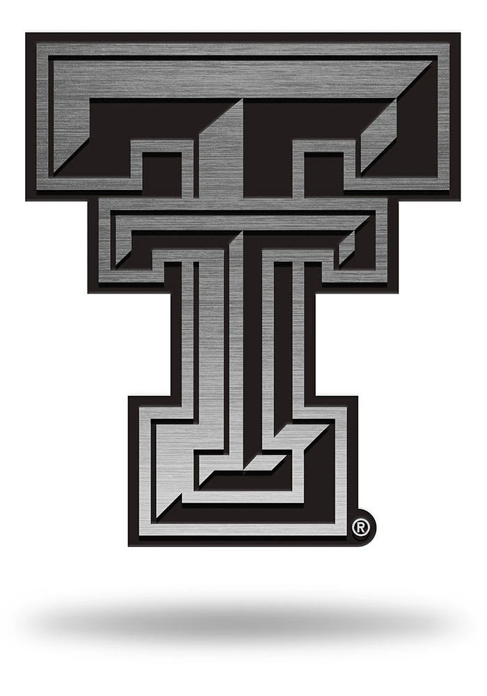 Texas Tech Red Raiders Antique Nickel Car Emblem - Silver