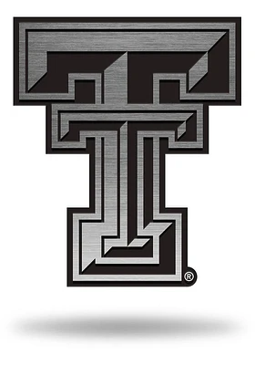 Texas Tech Red Raiders Antique Nickel Car Emblem - Silver