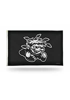 Wichita State Shockers Carbon Fiber 3x5 ft Black Silk Screen Grommet Flag