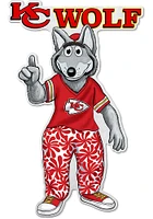 Kansas City Chiefs KC Wolf Mascot Pennant - Red
