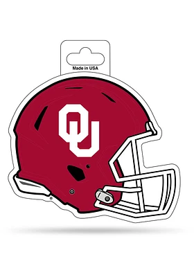Oklahoma Sooners Helmet Auto Decal - Red