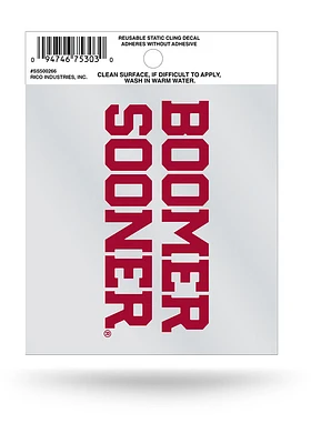 Oklahoma Sooners Secondary Logo Auto Decal - Red