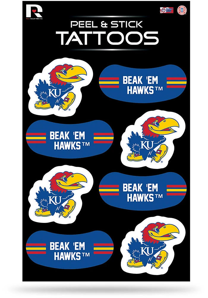 Kansas Jayhawks 8 Pack Tattoo