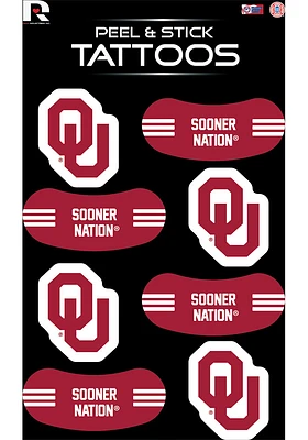 Oklahoma Sooners 8 Pack Tattoo