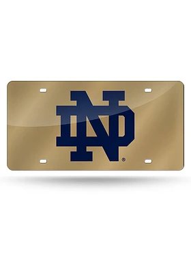 Notre Dame Fighting Irish Gold Laser Cut Car Accessory License Plate