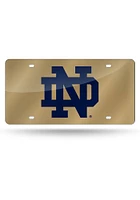 Notre Dame Fighting Irish Gold Laser Cut Car Accessory License Plate
