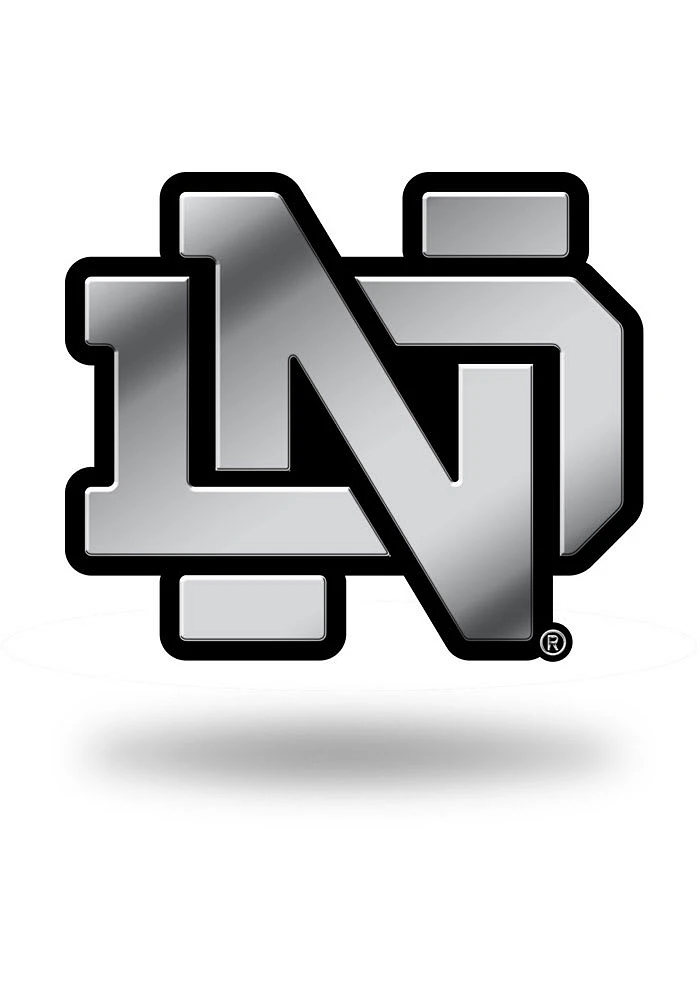 Notre Dame Fighting Irish Molded Car Emblem - Silver