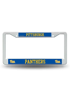 Pitt Panthers Chrome License Plate Frame - Grey