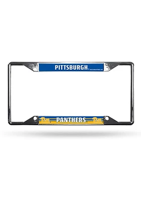 Pitt Panthers Team Color Chrome License Frame