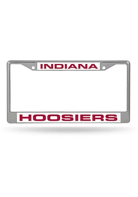 Indiana Hoosiers Laser Chrome License Plate Frame - Silver